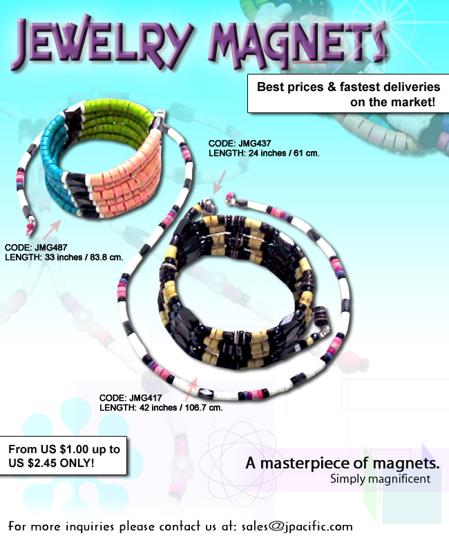 Philippine shell magnetic jewelry belts bracelets necklace collection