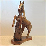 Horse jumping natural color wood craft philippine product