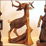 Deer animal carving wood crafts