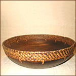 round bowl tray knitted black