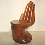 Chair with hand small  carving furniture